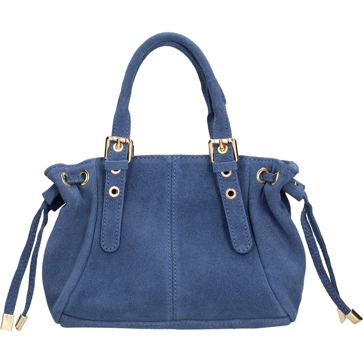 Wildleder-Handtasche mit Schnallen-Details