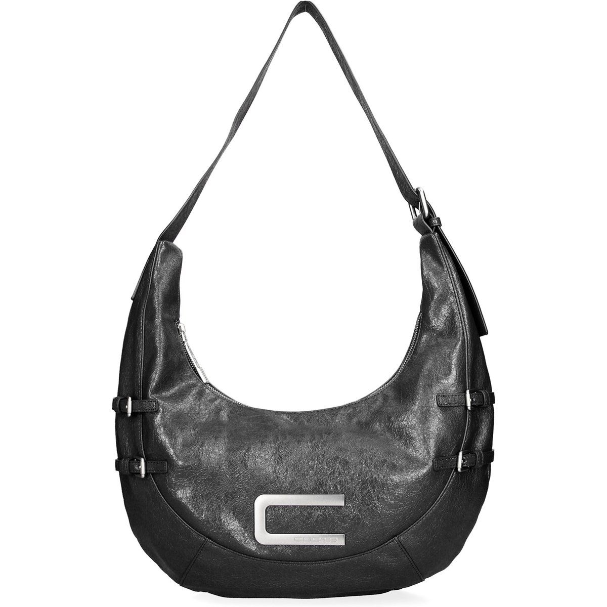 Hobo-Schultertasche mit Schnallendetails