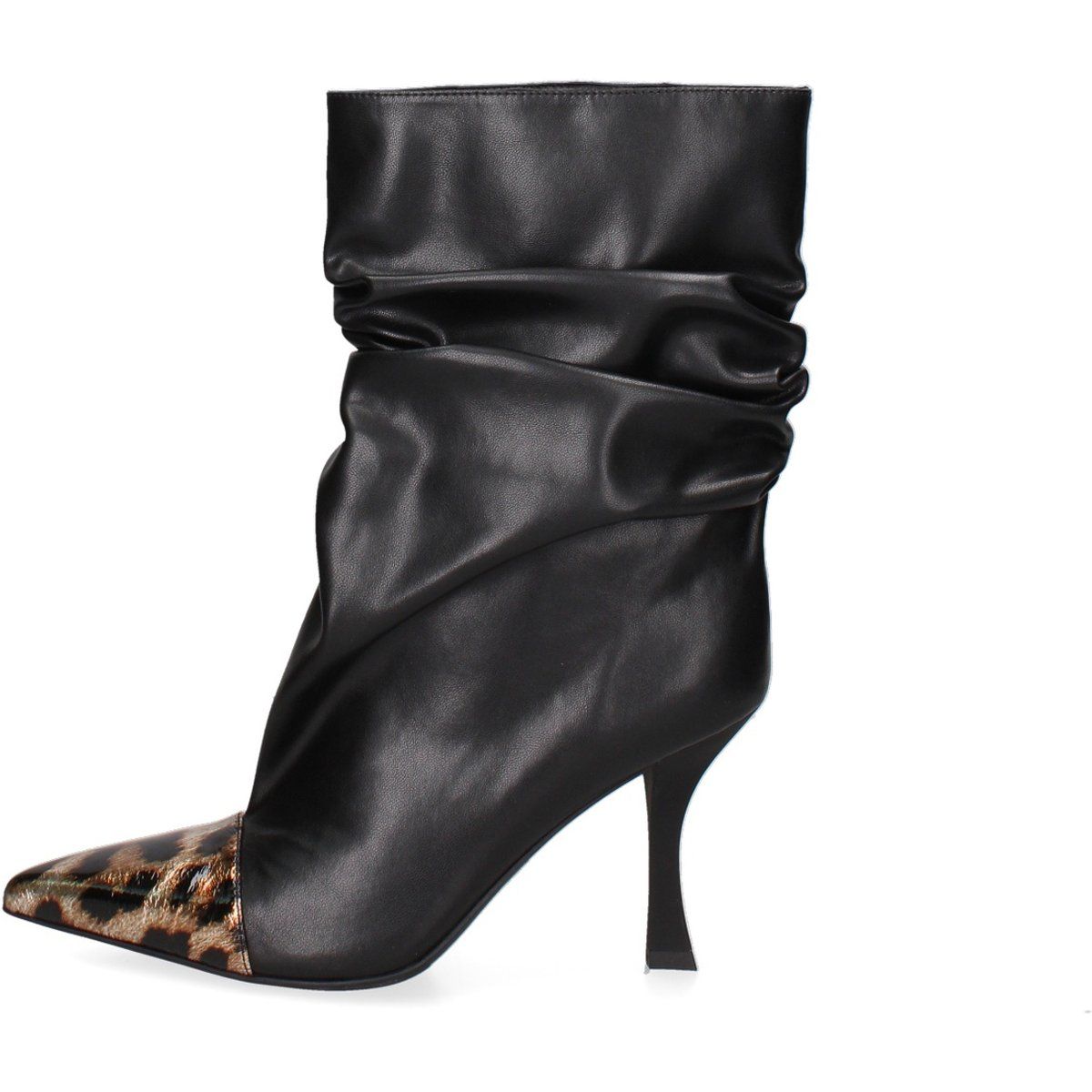Elegante Slouchy-Stiefeletten mit Leoparden-Kappe
