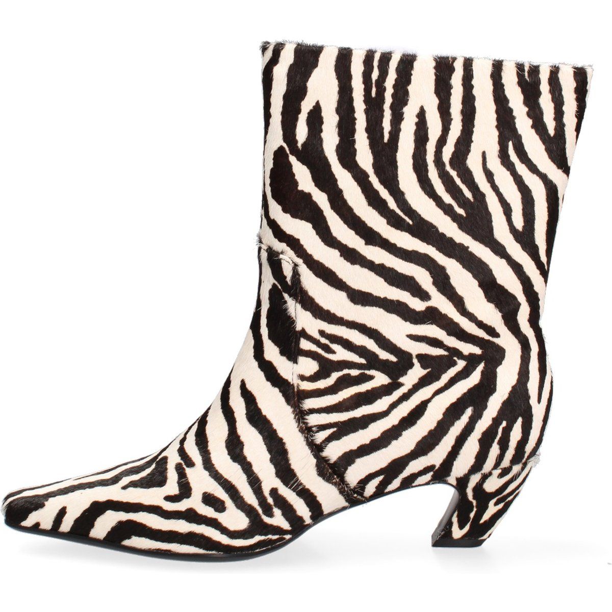 Spitze Stiefeletten im Zebra-Look
