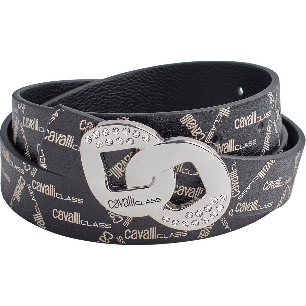 Wendegürtel mit Logo-Print und Strass-Schnalle