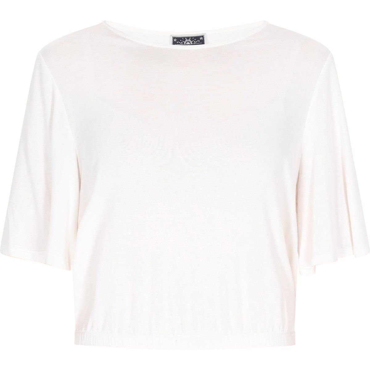 T-Shirt mit elastischem Saum