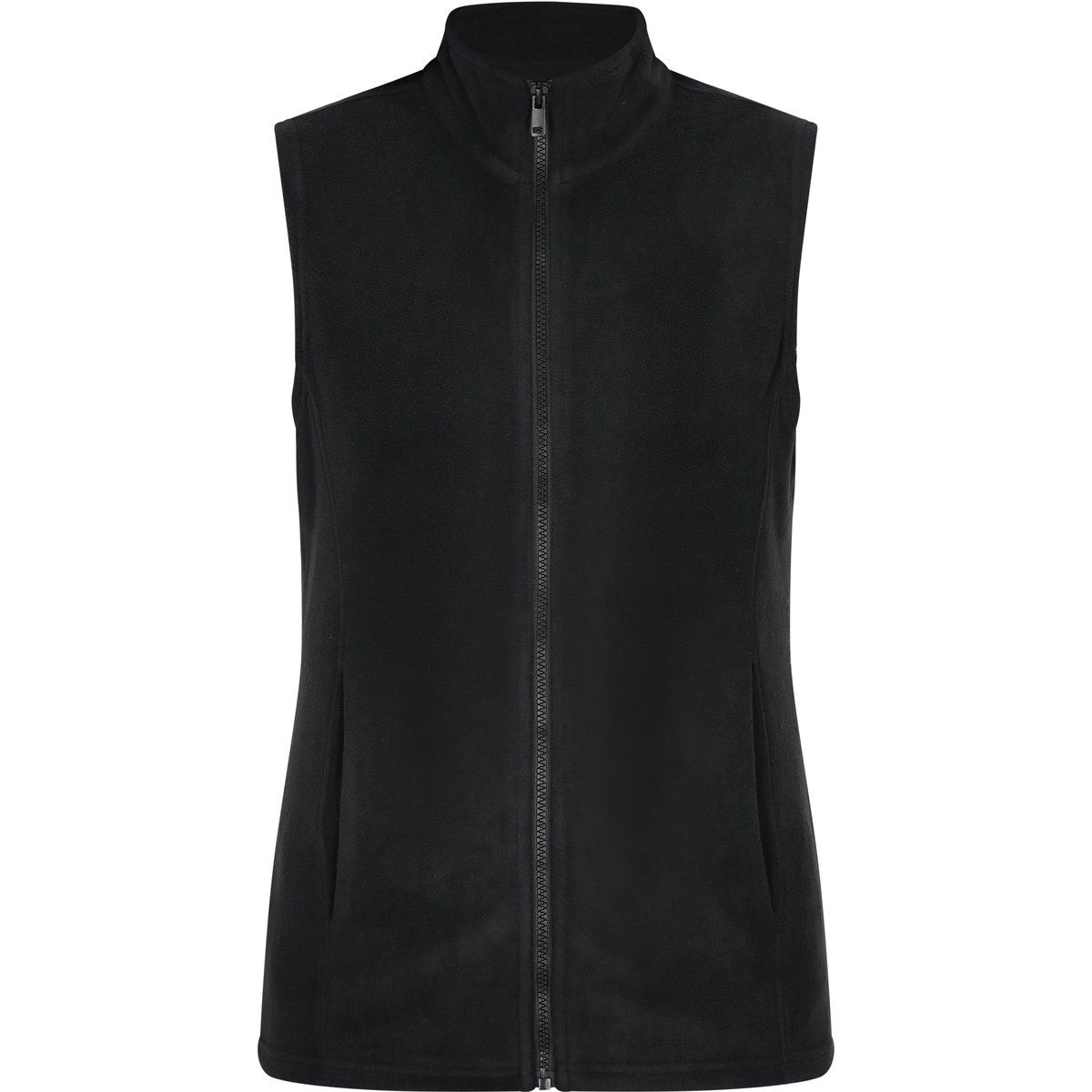 Slim-Fit Fleeceweste mit Stehkragen