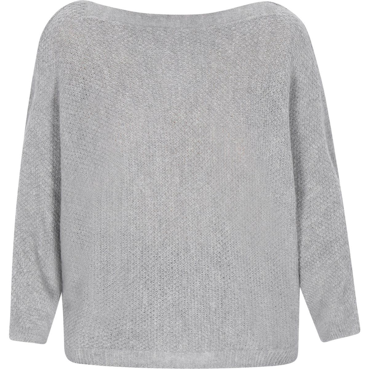 Oversize-Strickpullover mit U-Boot-Ausschnitt
