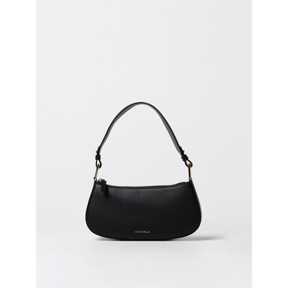 Mini-Schultertasche aus genarbtem Leder