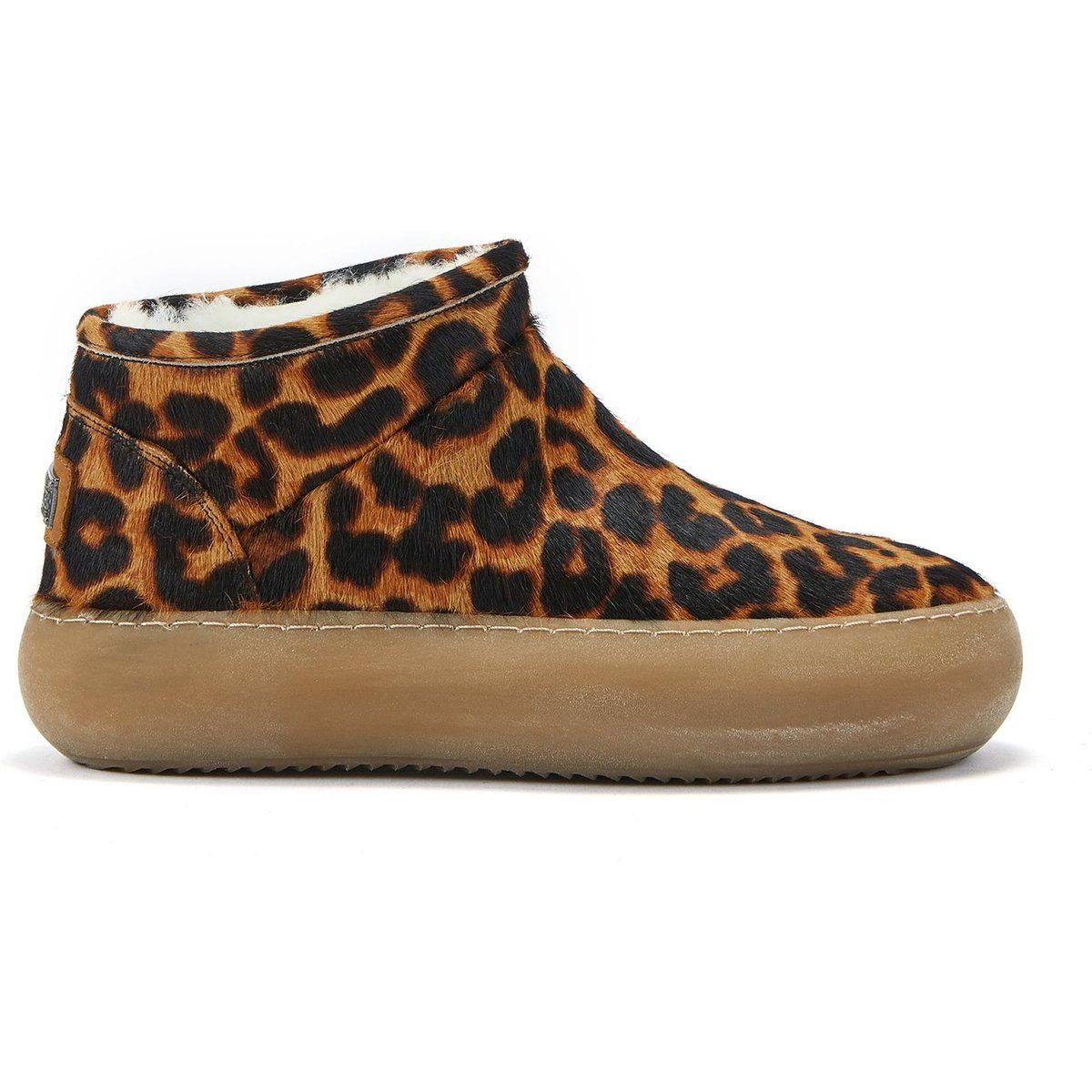 Niedrige Schlupfstiefel mit Leopardenmuster