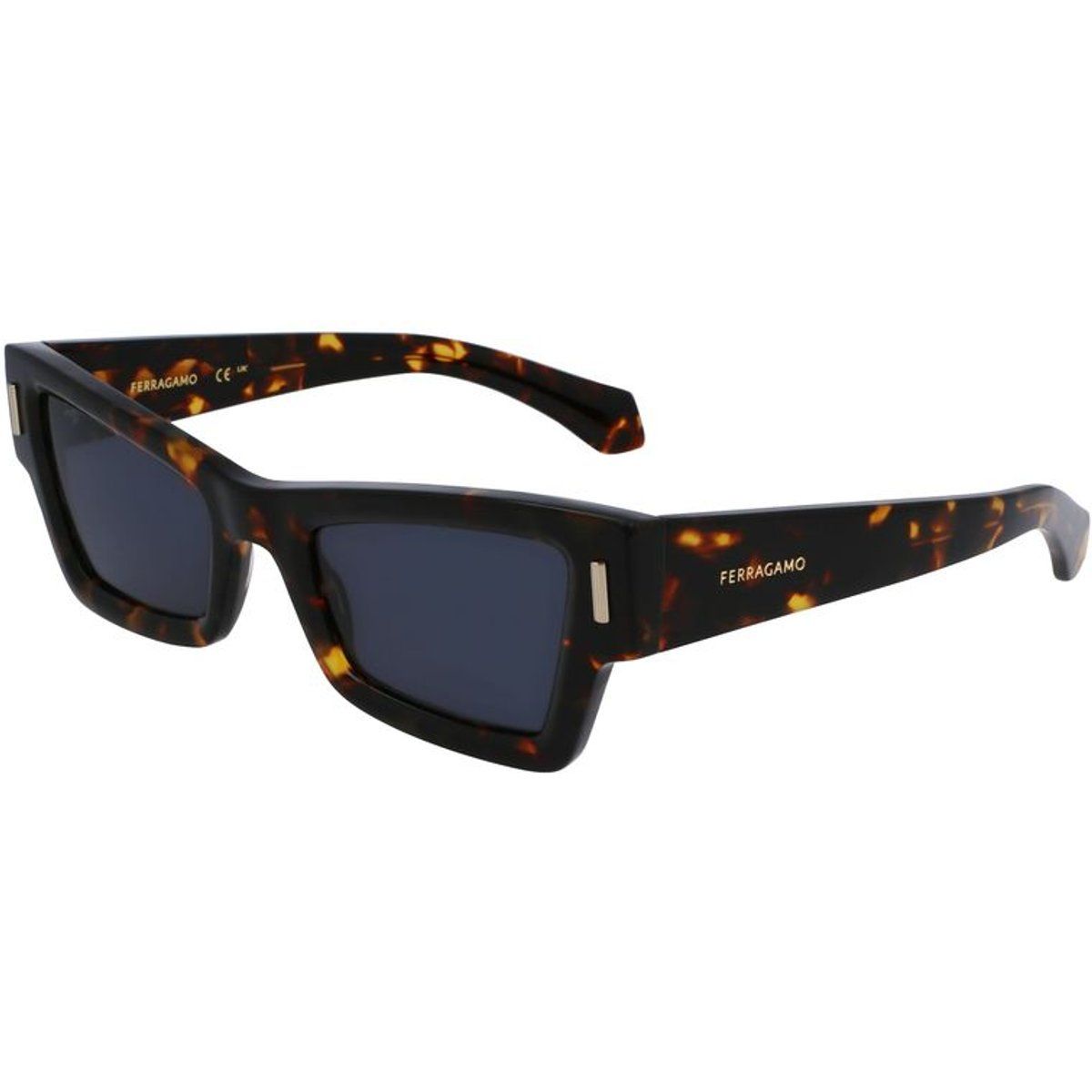 Eckige Sonnenbrille in Schildpatt-Optik