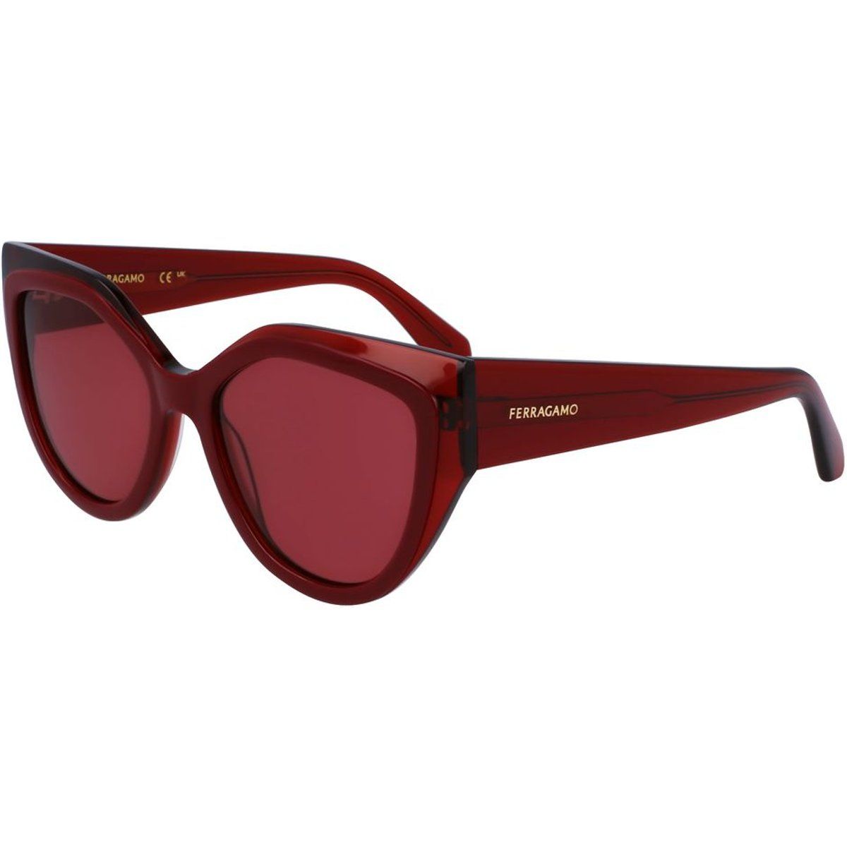 Geometrische Cat-Eye Azetat-Sonnenbrille