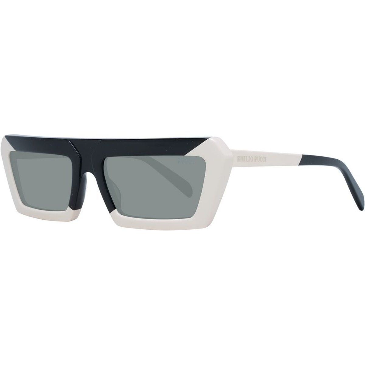 Geometrische Zweifarbige Oversize-Sonnenbrille