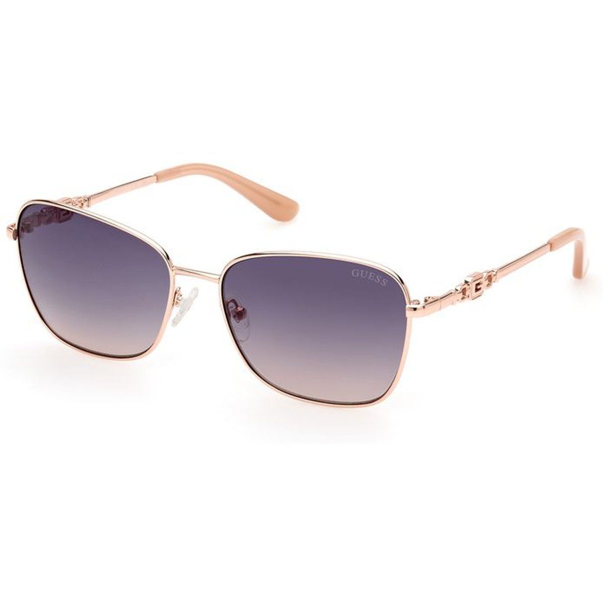 Eckige Metall-Sonnenbrille mit Farbverlauf