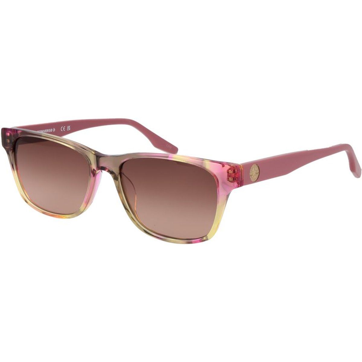 Moderne rechteckige Sonnenbrille mit Farbverlauf