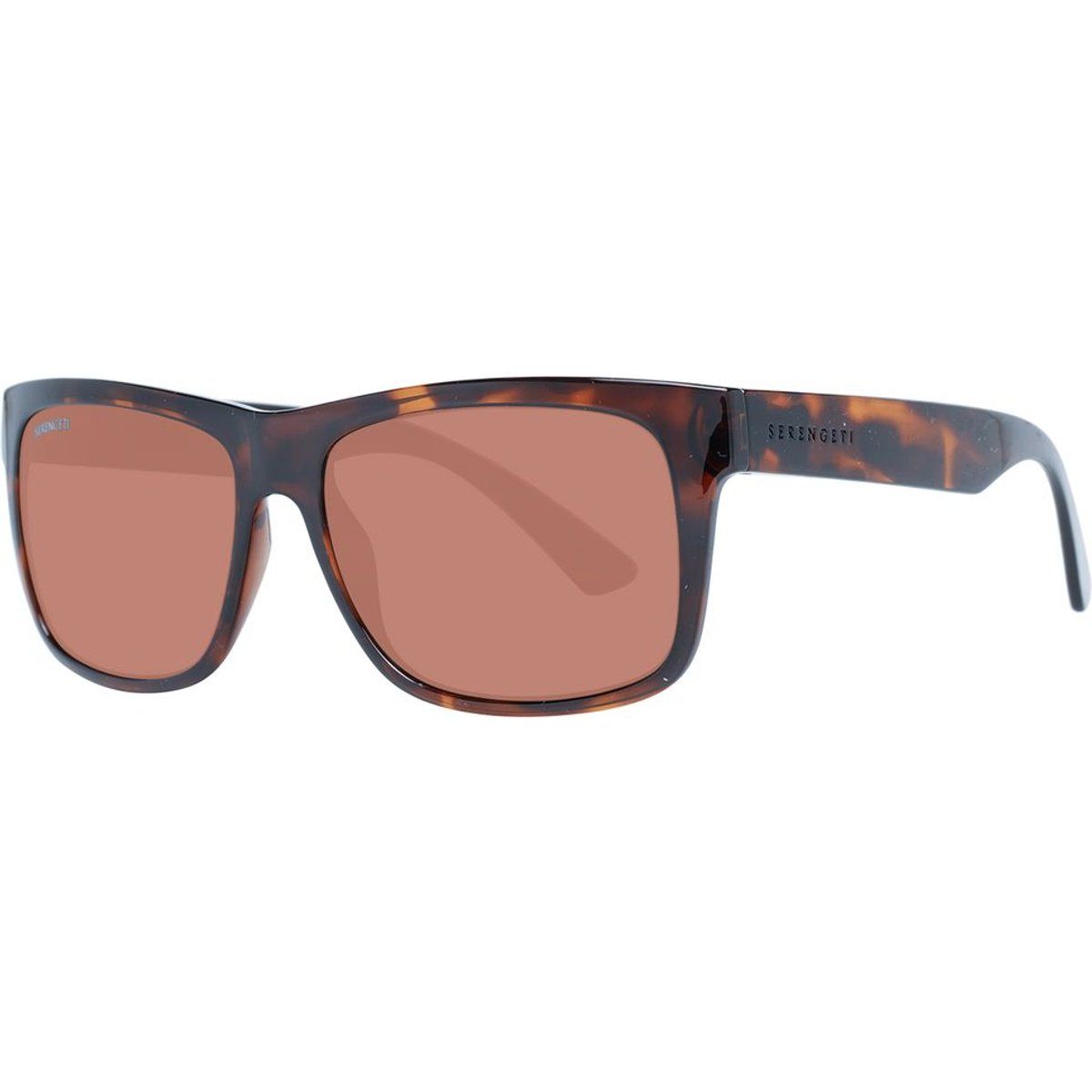 Trapezförmige Polarisierte Sonnenbrille in Schildpatt-Optik