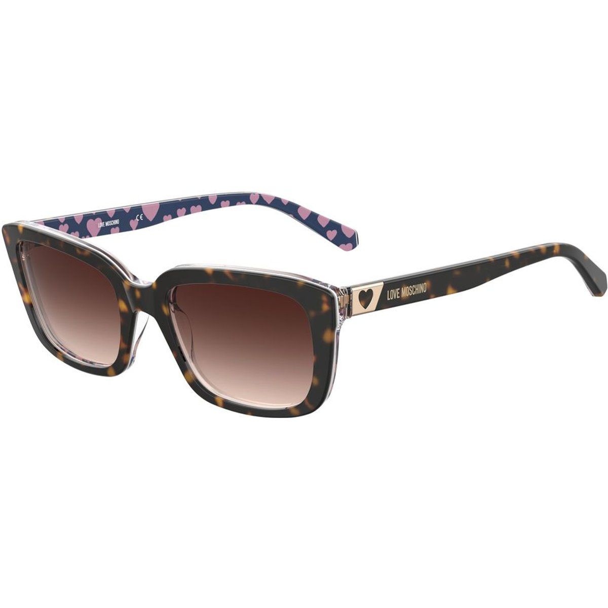 Quadratische Sonnenbrille in Hornoptik