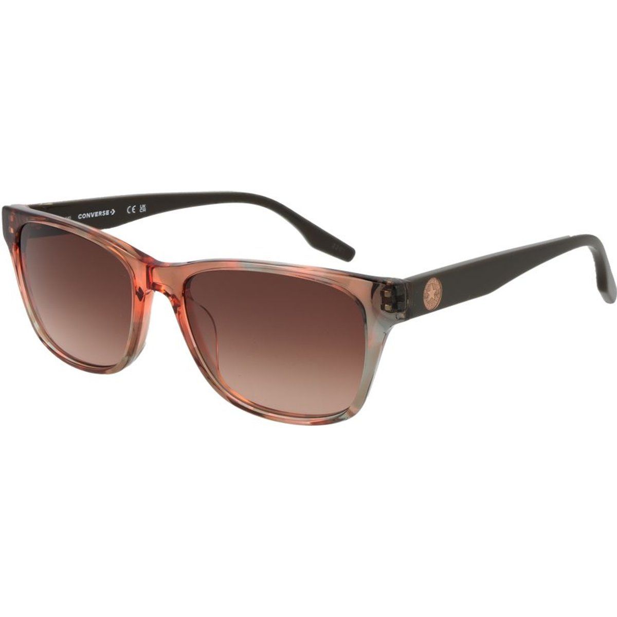 Klassische rechteckige Sonnenbrille mit Farbverlauf