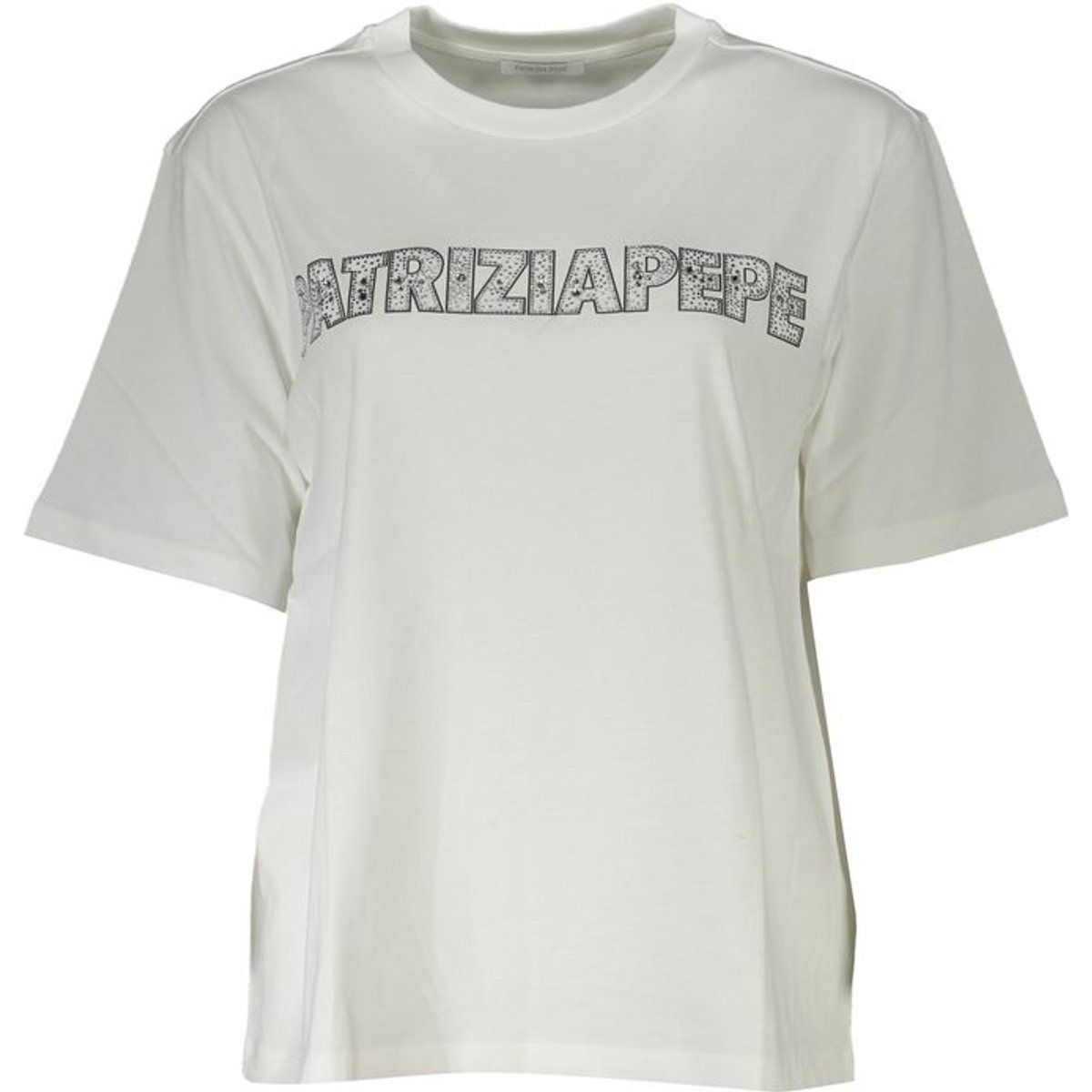 Verziertes Bio-Baumwoll-Shirt mit Logo