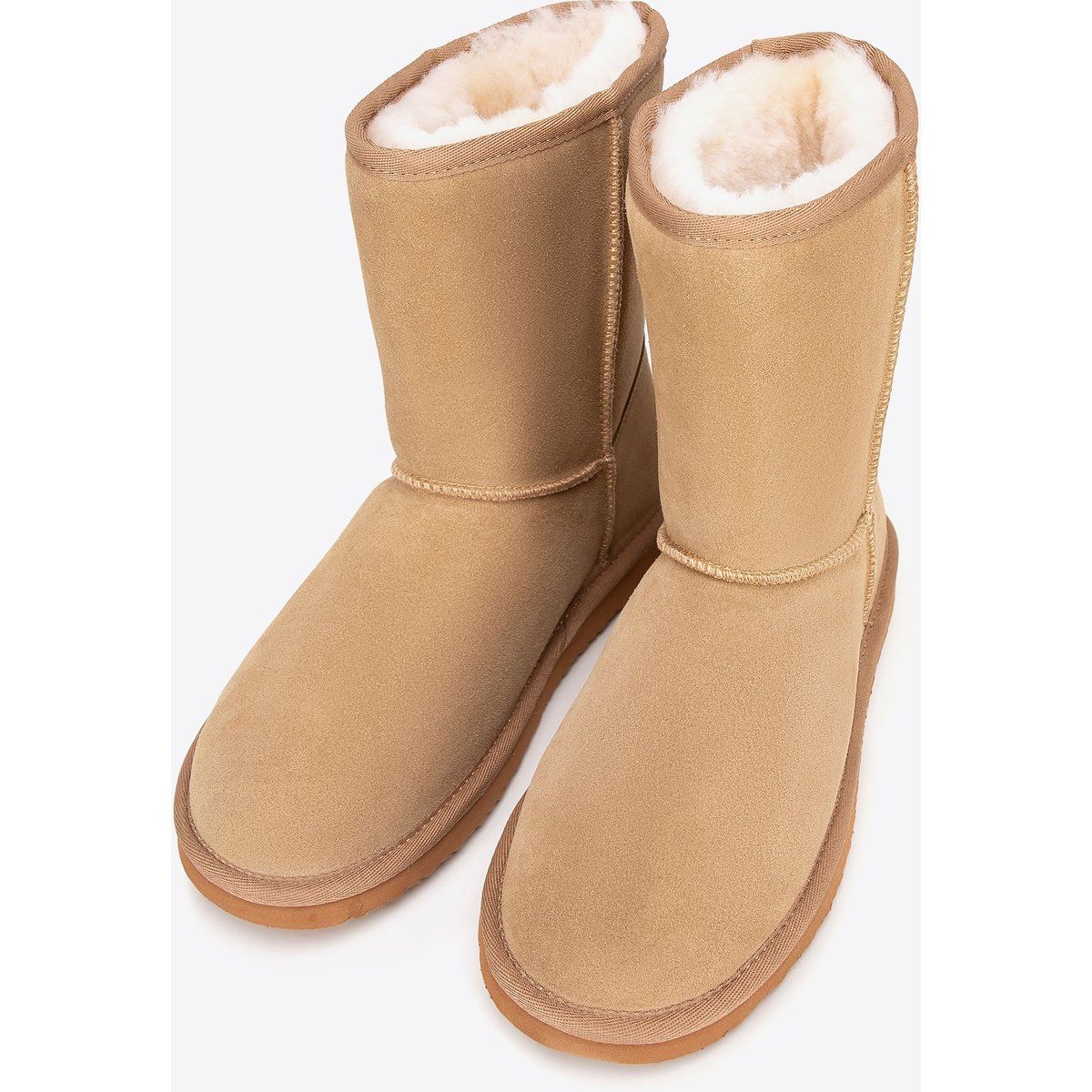 Kuschelige Wildleder-Stiefeletten mit Wollfutter