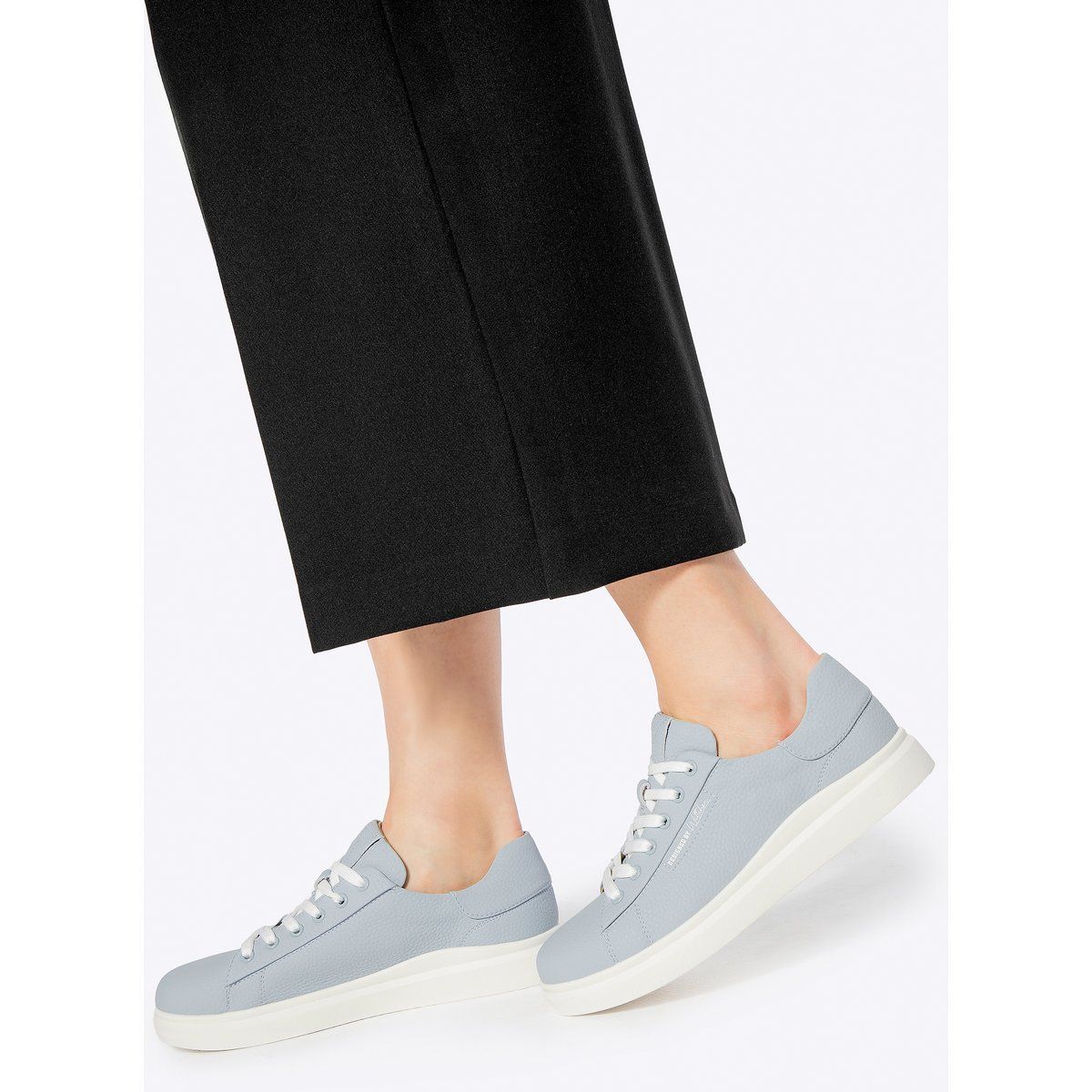 Klassische Plateau-Sneaker aus Leder