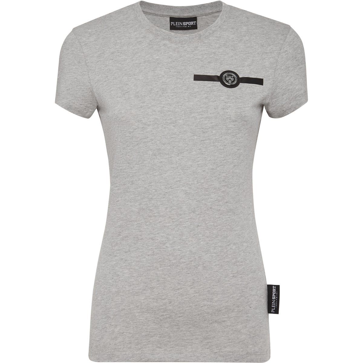 Eng anliegendes Baumwoll-T-Shirt mit Logo