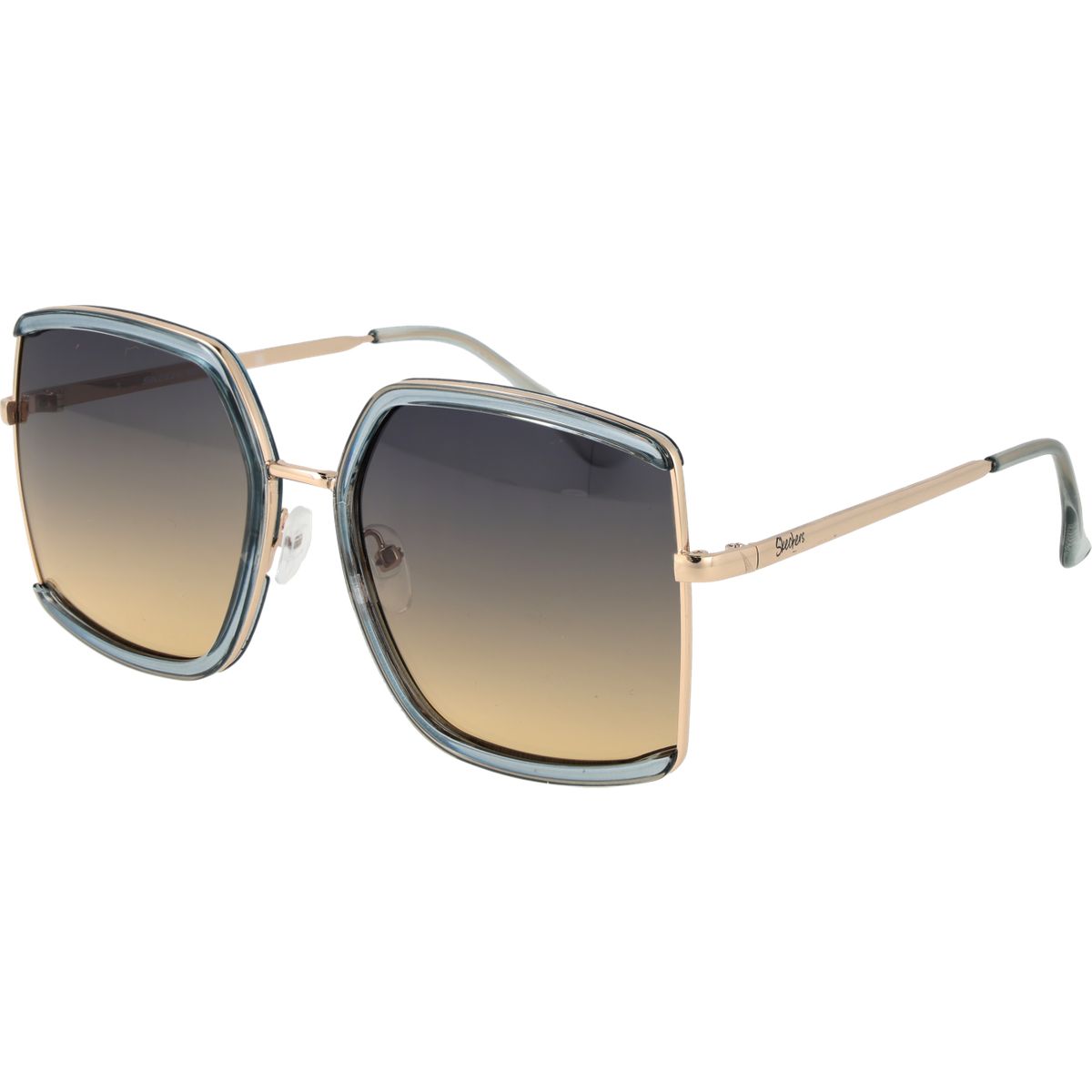 Elegante quadratische Sonnenbrille mit Farbverlauf