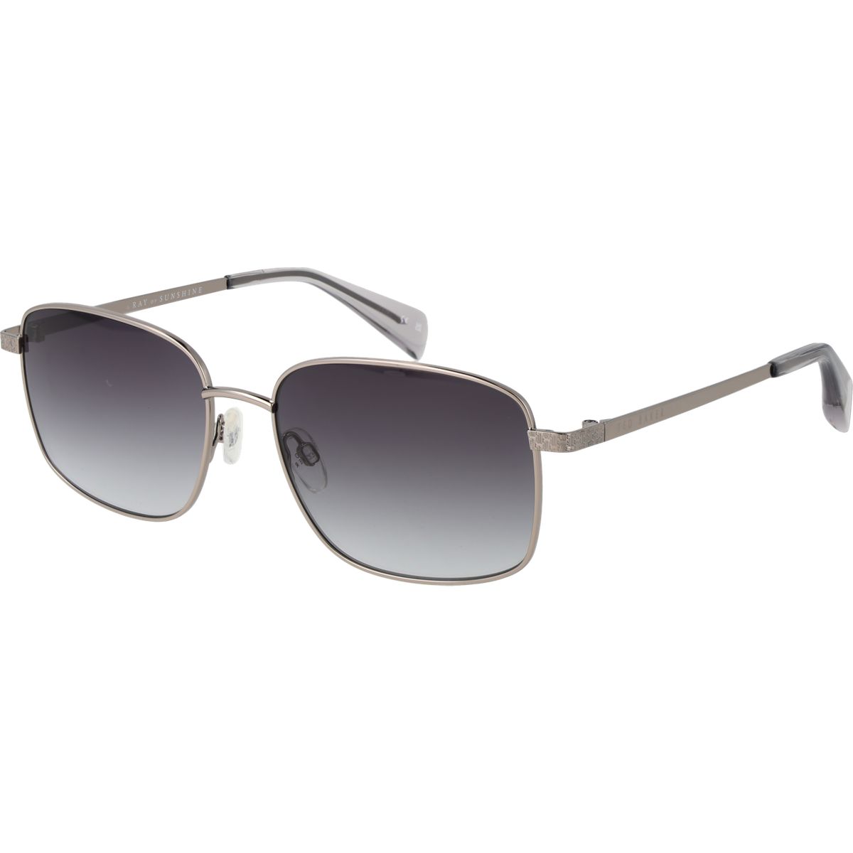 Eckige Metallrahmen-Sonnenbrille mit Farbverlauf