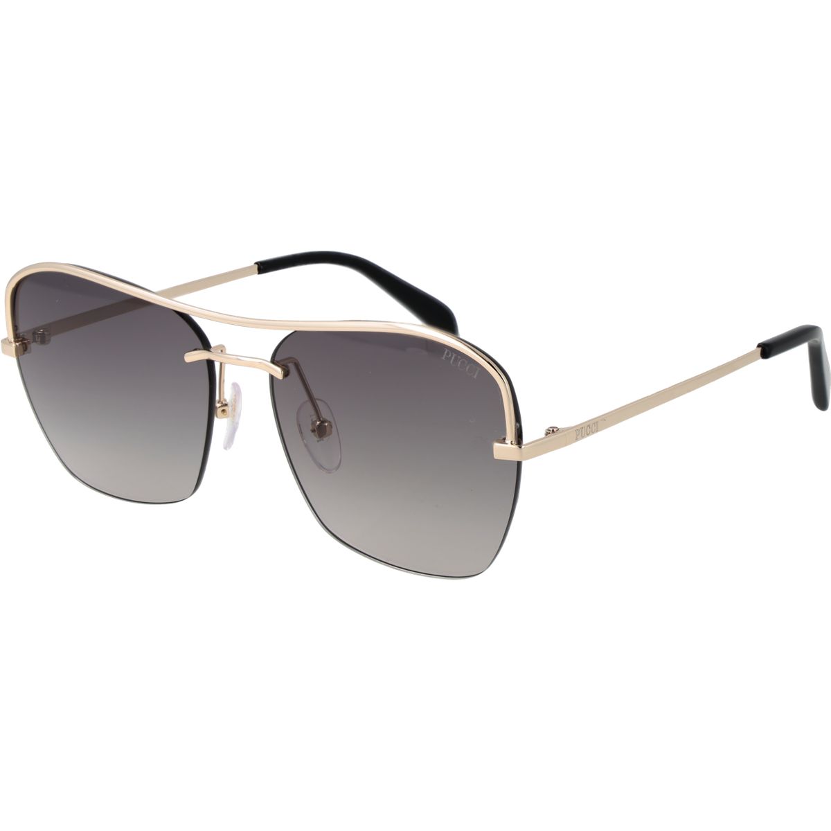 Raffinierte quadratische Sonnenbrille mit Farbverlauf