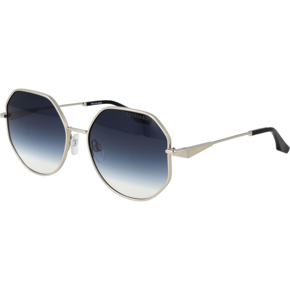 Übergroße geometrische Metall-Sonnenbrille