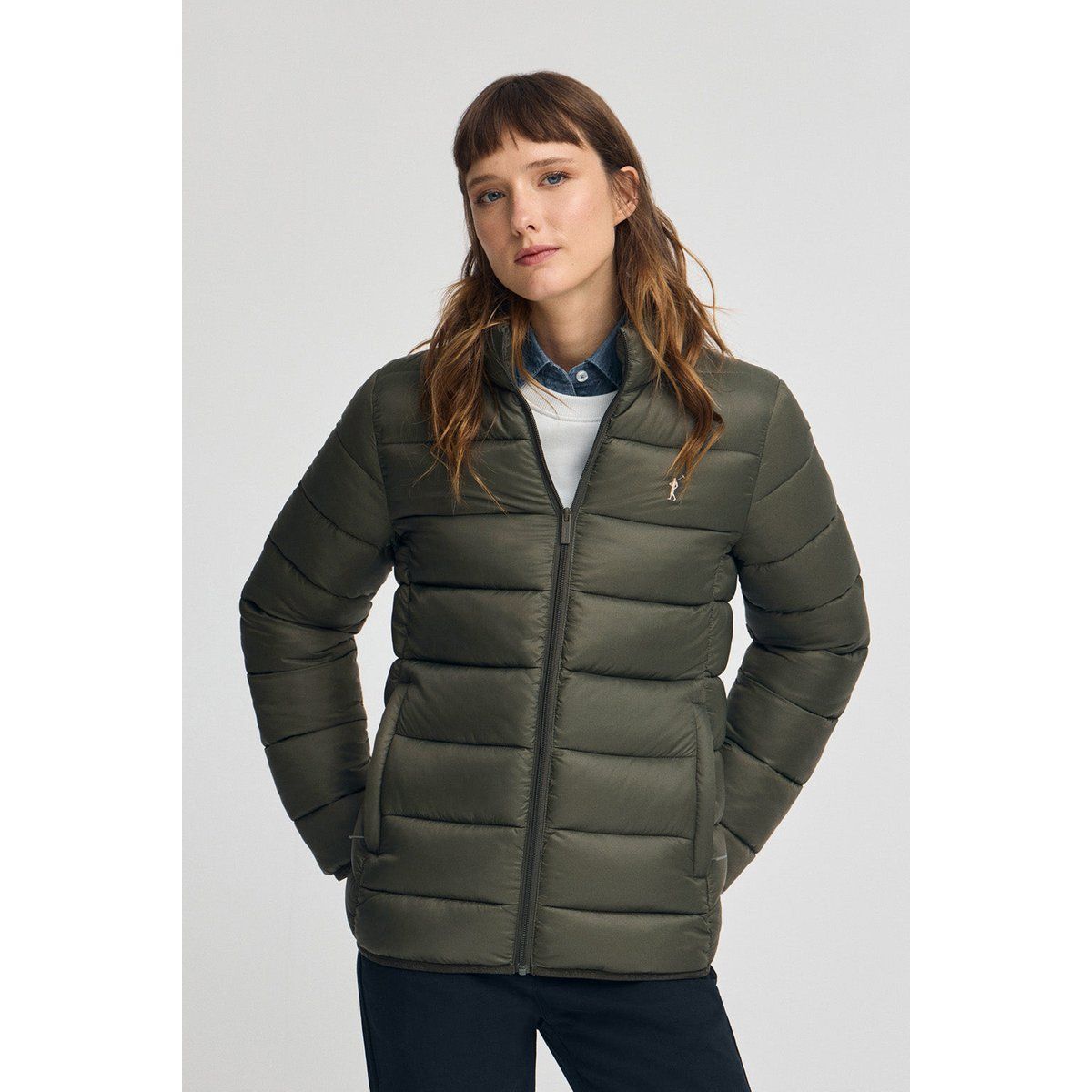 Ultraleichte schmale Steppjacke