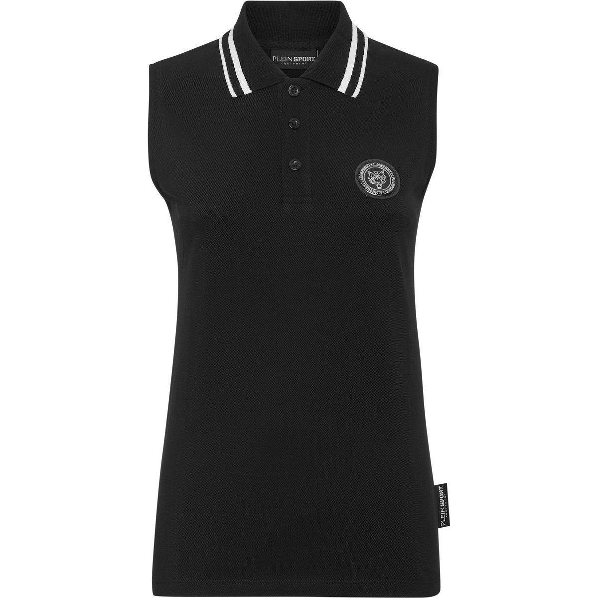 Ärmelloses Poloshirt mit Tiger-Patch