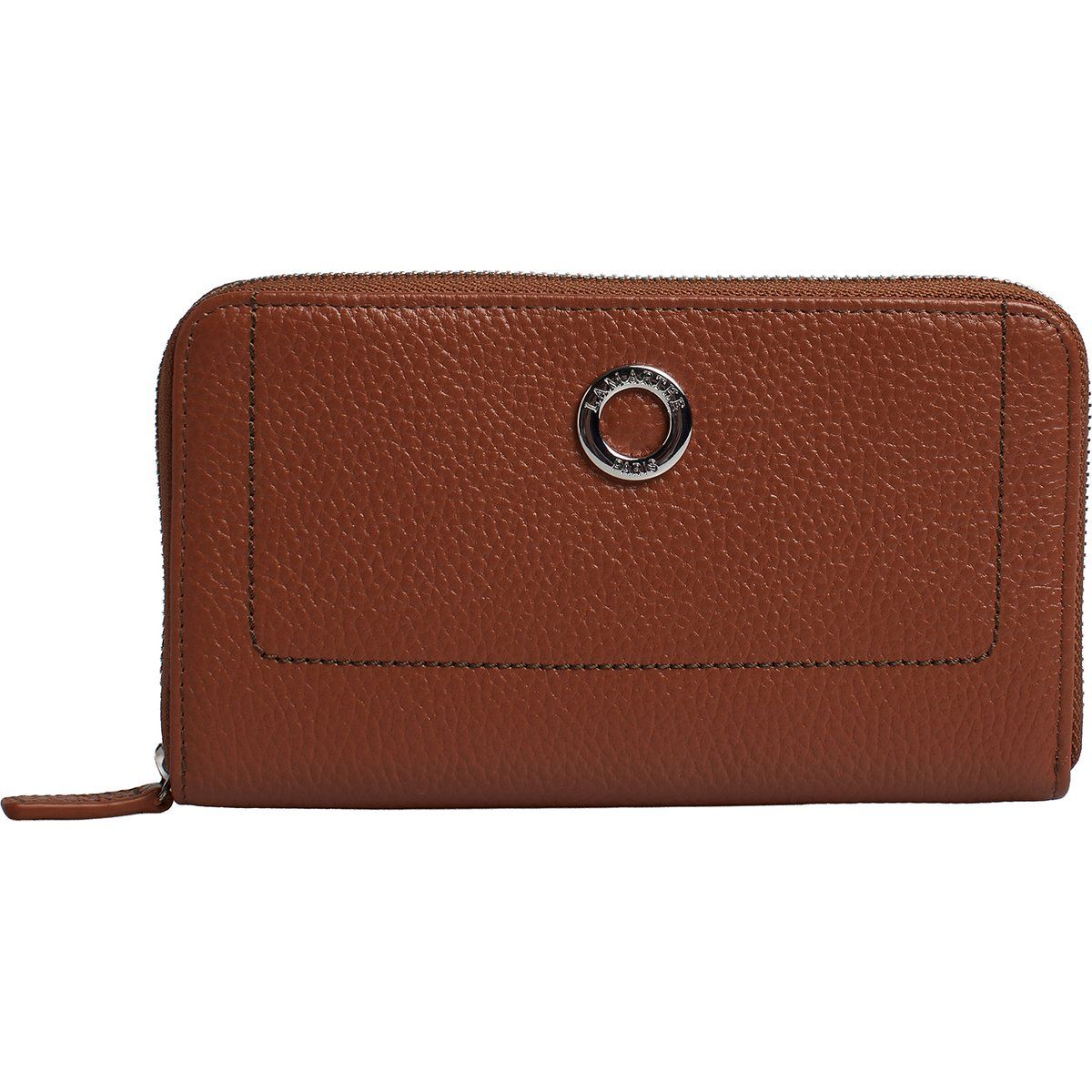 Elegantes Continental-Portemonnaie aus genarbtem Leder