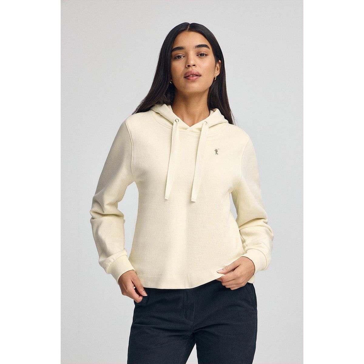 Gerades Kapuzensweatshirt aus Baumwolle