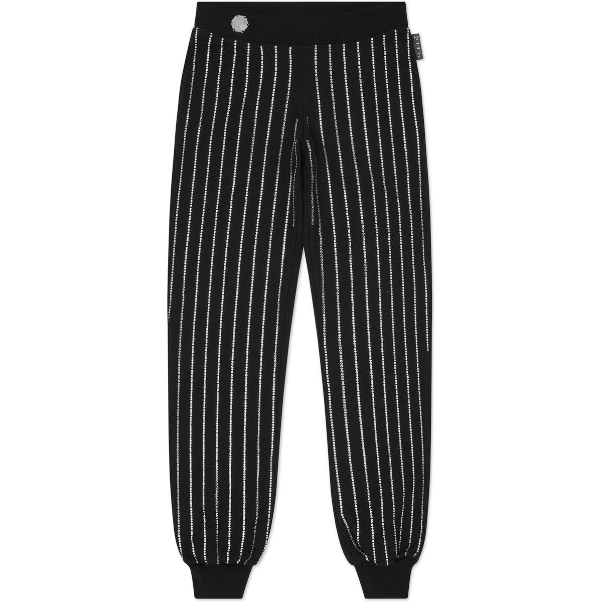Jogginghose mit Strass-Nadelstreifen aus Baumwolle