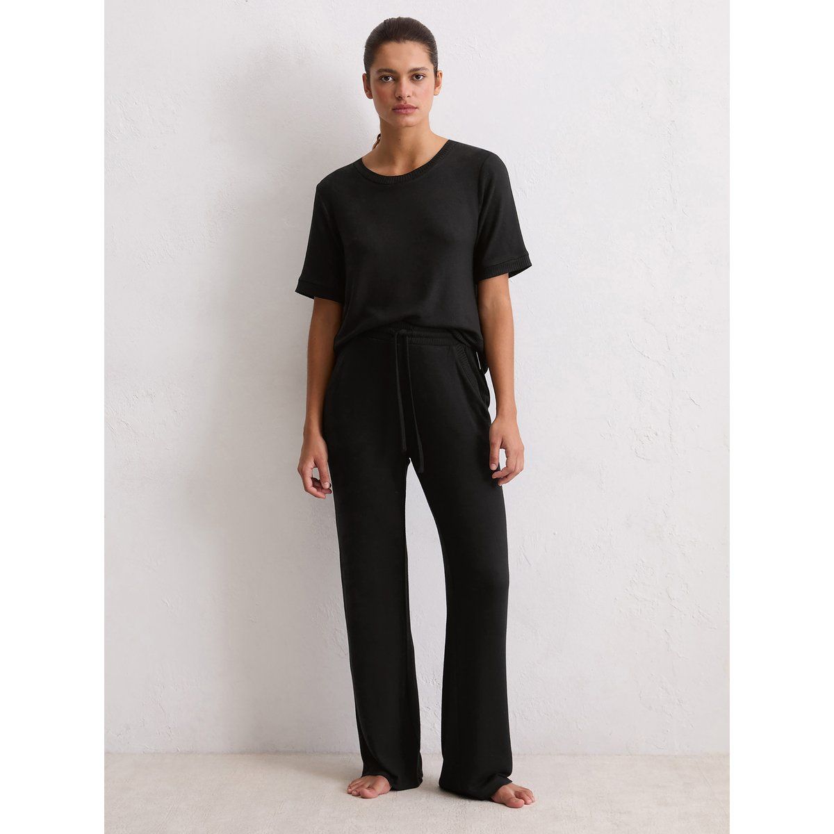 Weit geschnittene Thermo-Strickhose