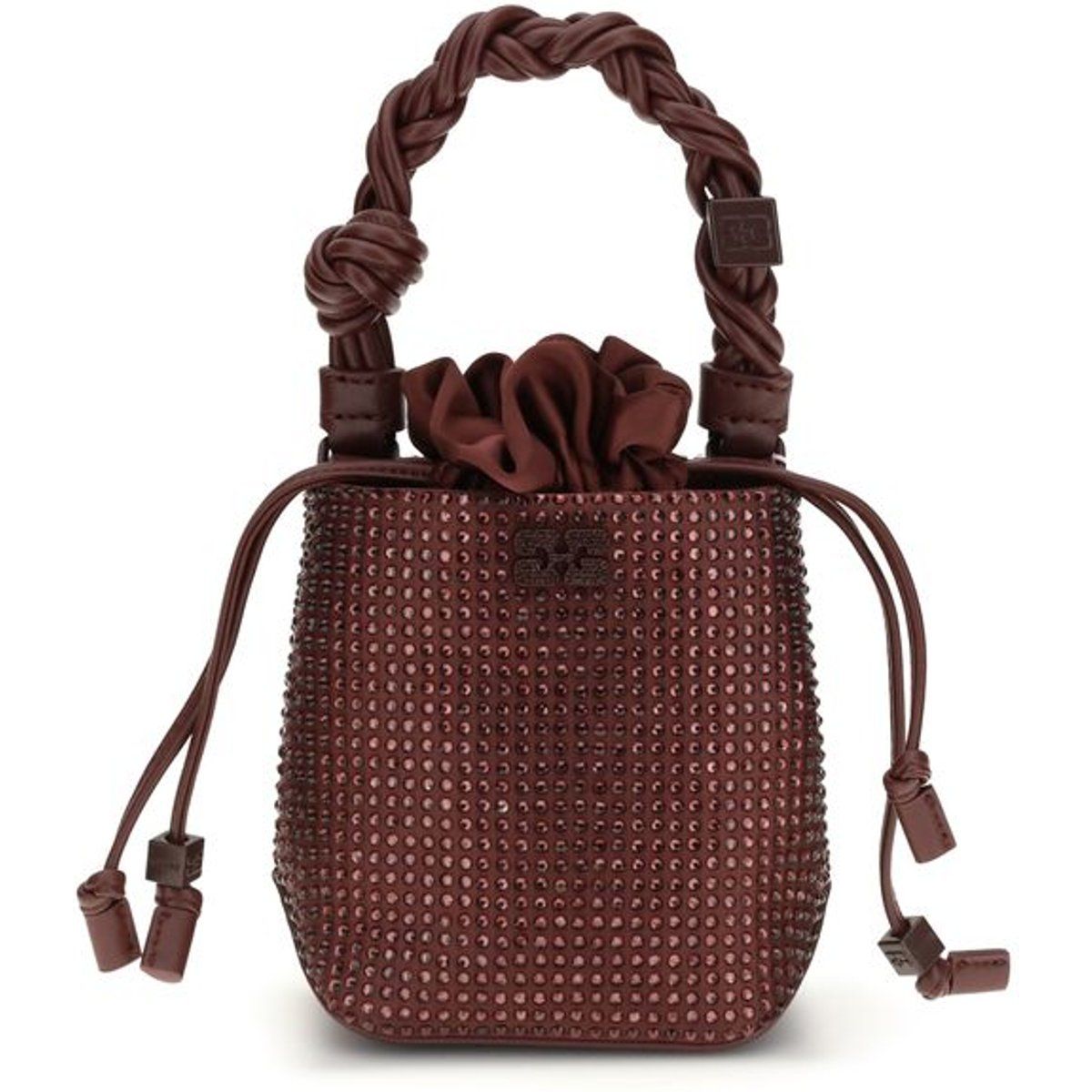 Mit Strass besetzte Mini-Beuteltasche
