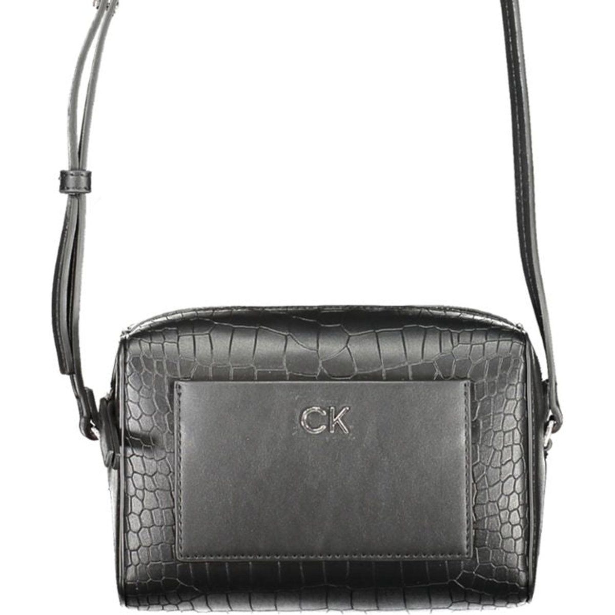 Kamera-Tasche mit Kroko-Prägung und Logo