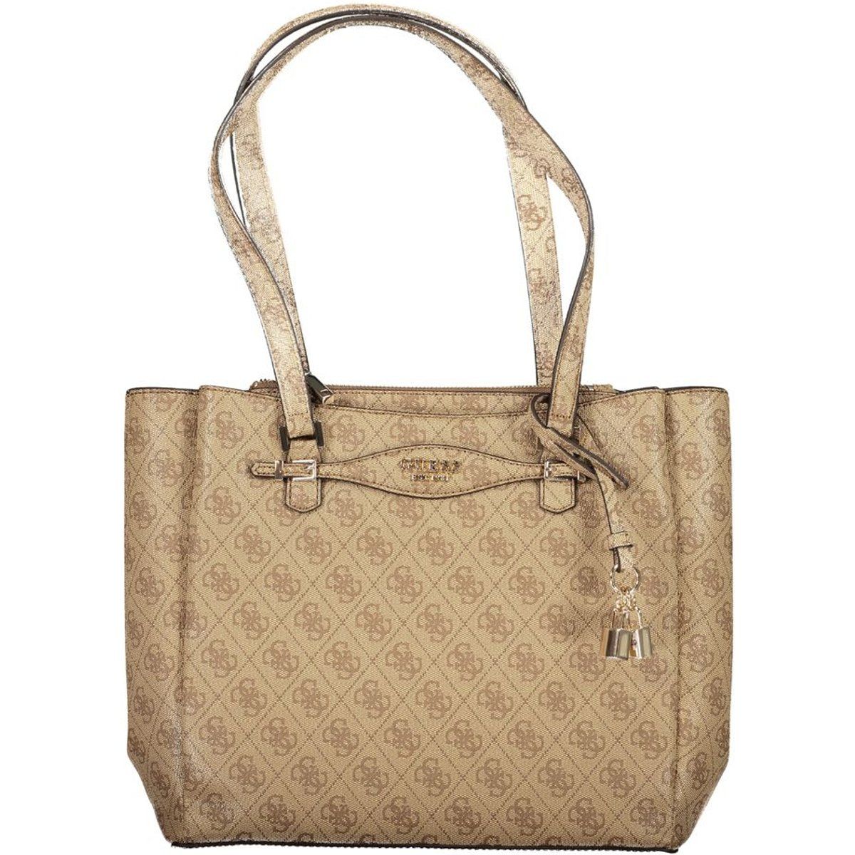 Strukturierter Shopper mit Monogramm-Muster