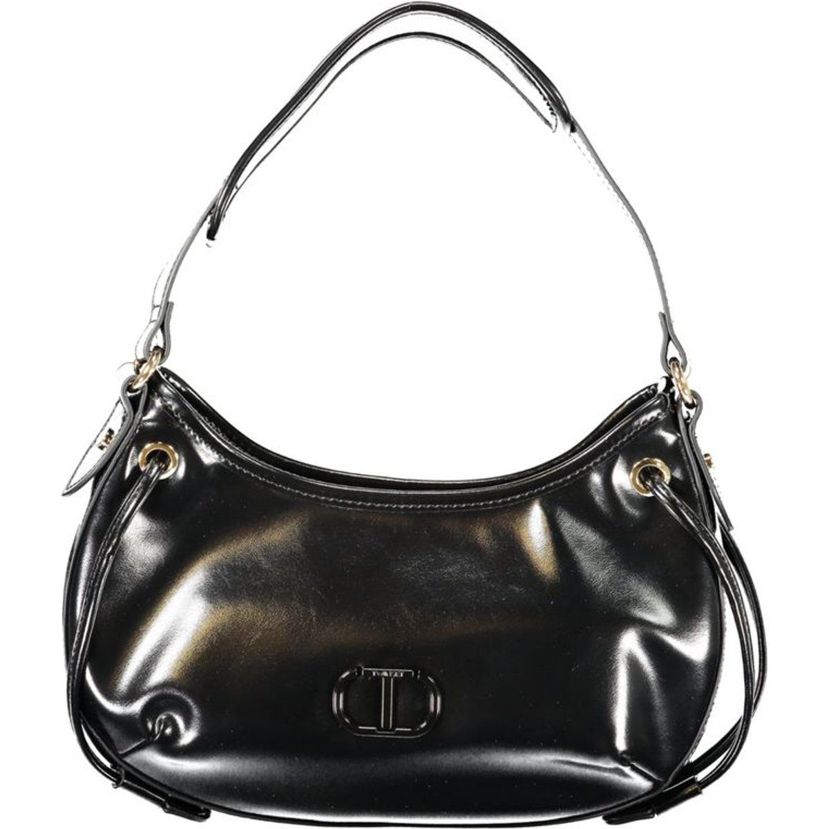 Glänzende Hobo-Tasche mit Kordelzug