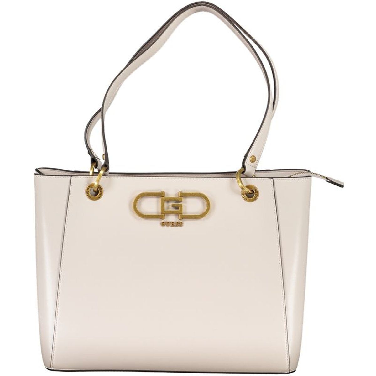 Elegante strukturierte Tragetasche mit Logo-Hardware