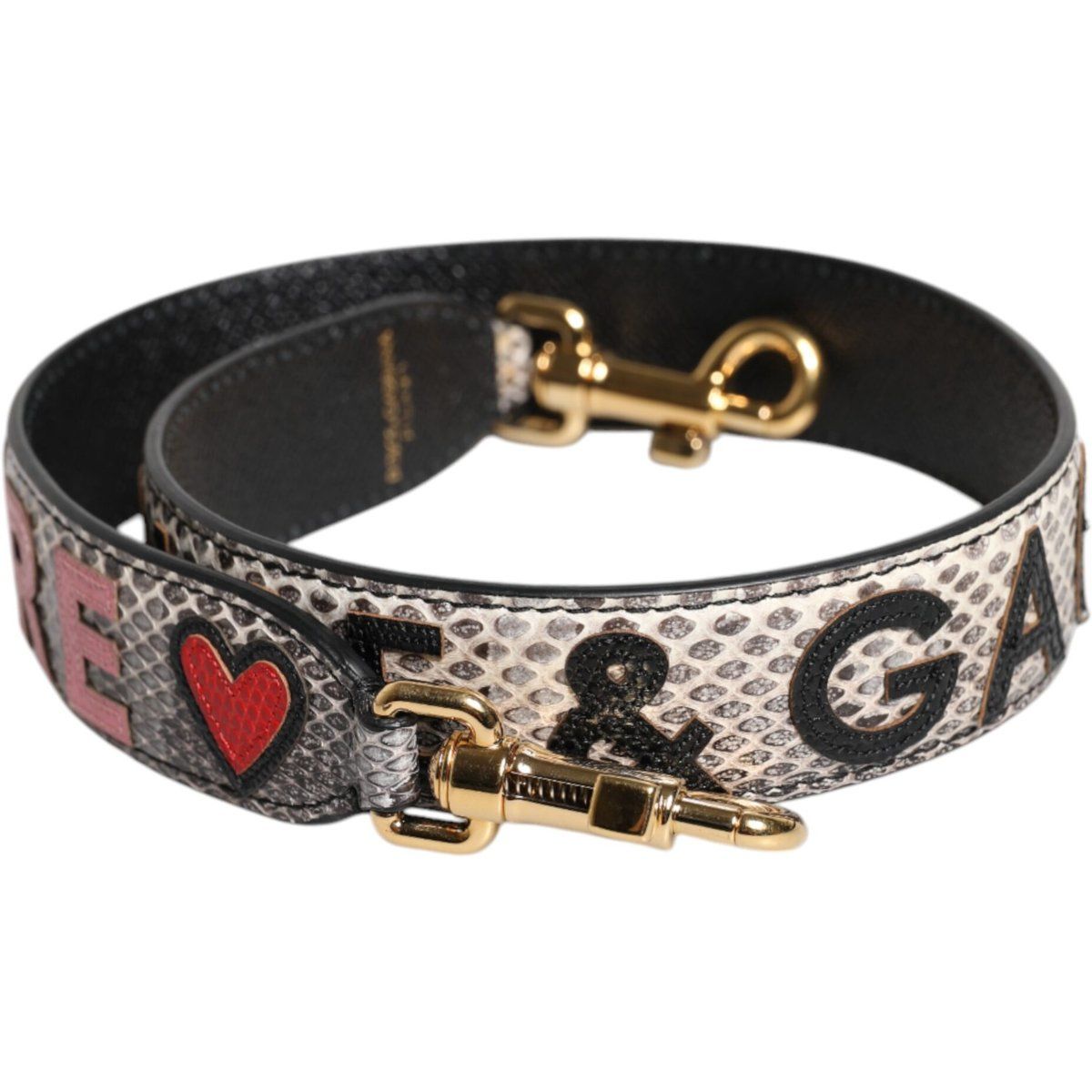 Amore Patch Schlangenleder-Schulterriemen