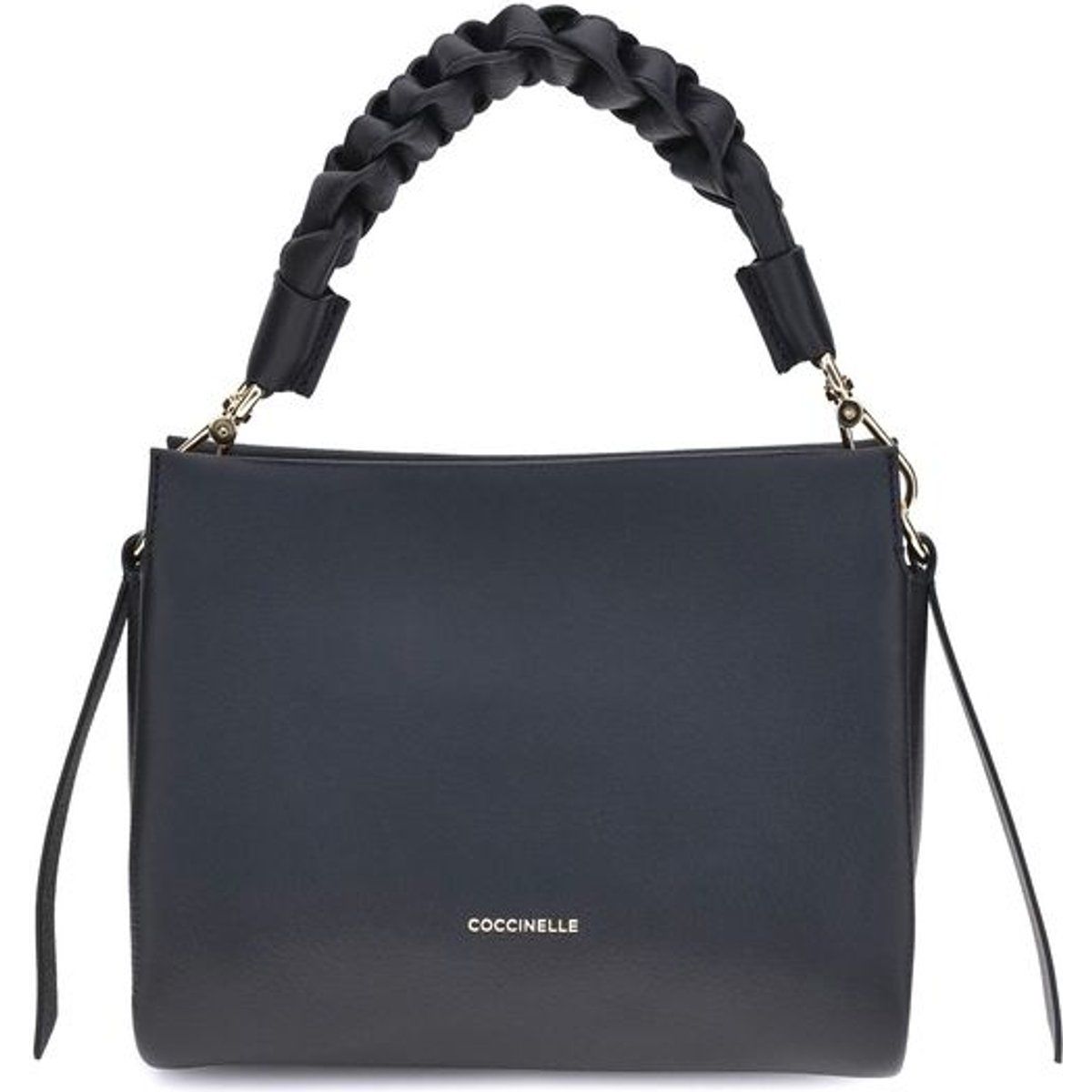 Elegante Ledertasche mit Flechthenkel