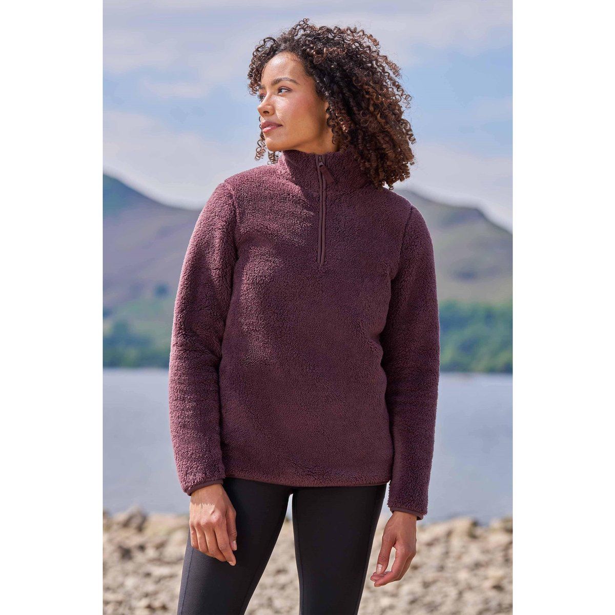 Kuscheliger Teddy-Fleece-Pullover mit Reißverschluss
