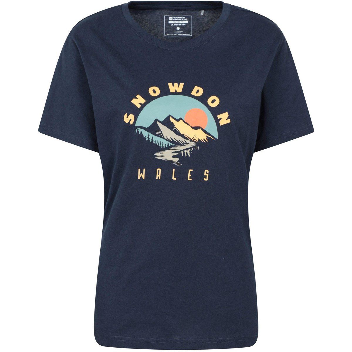 Snowdon Berg-Grafik Baumwoll-T-Shirt