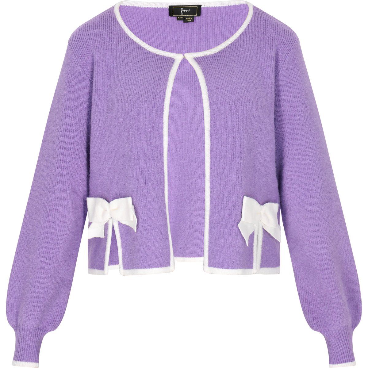 Offener Cardigan mit Schleifendetails