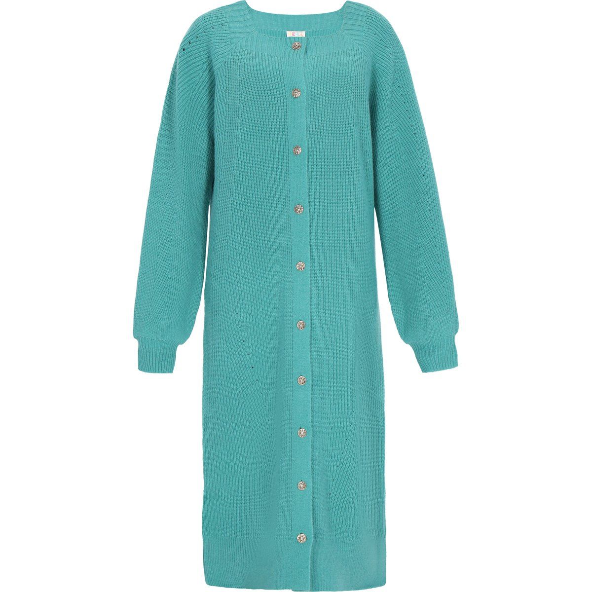 Lange Strickjacke mit Bischofsärmeln
