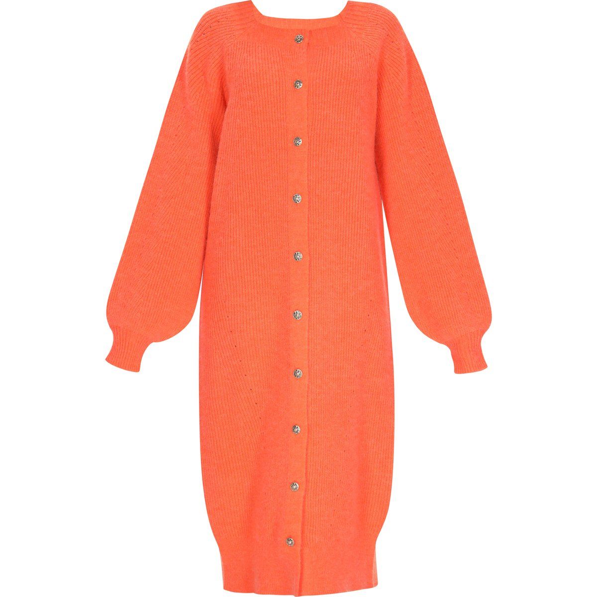 Langer Cardigan mit Bischofsärmeln