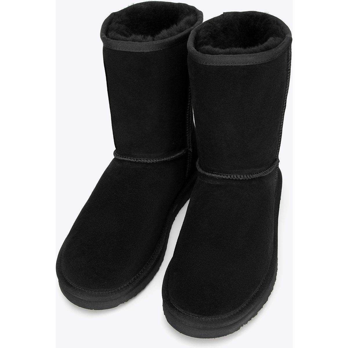 Wildleder-Stiefeletten mit Wollfutter