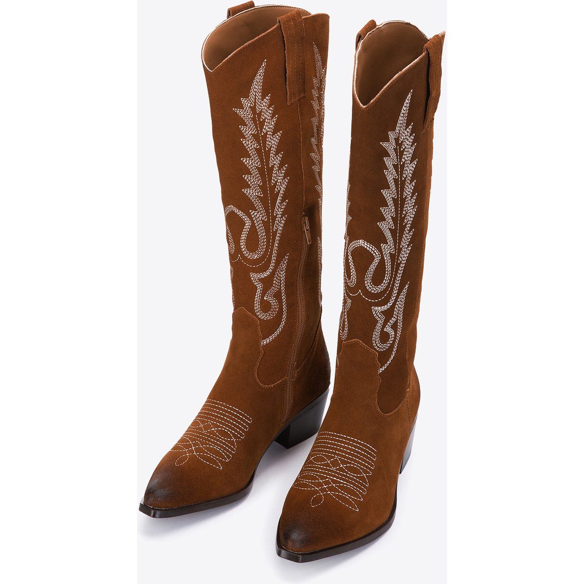 Bestickte Wildleder-Cowboystiefel