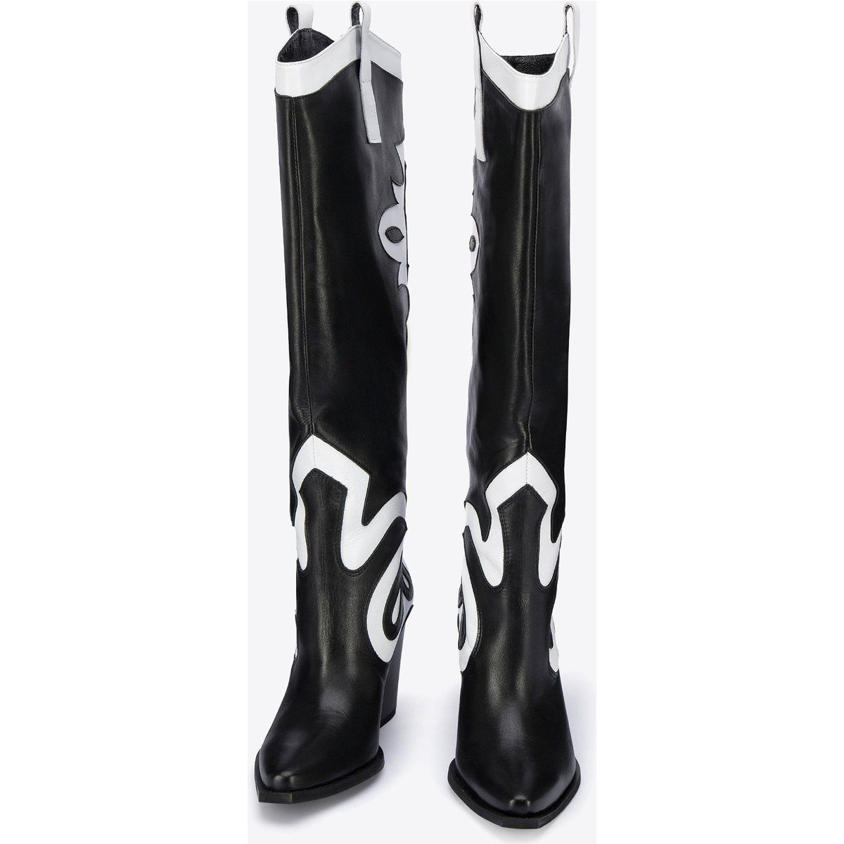 Zweifarbige Grafische Westernstiefel