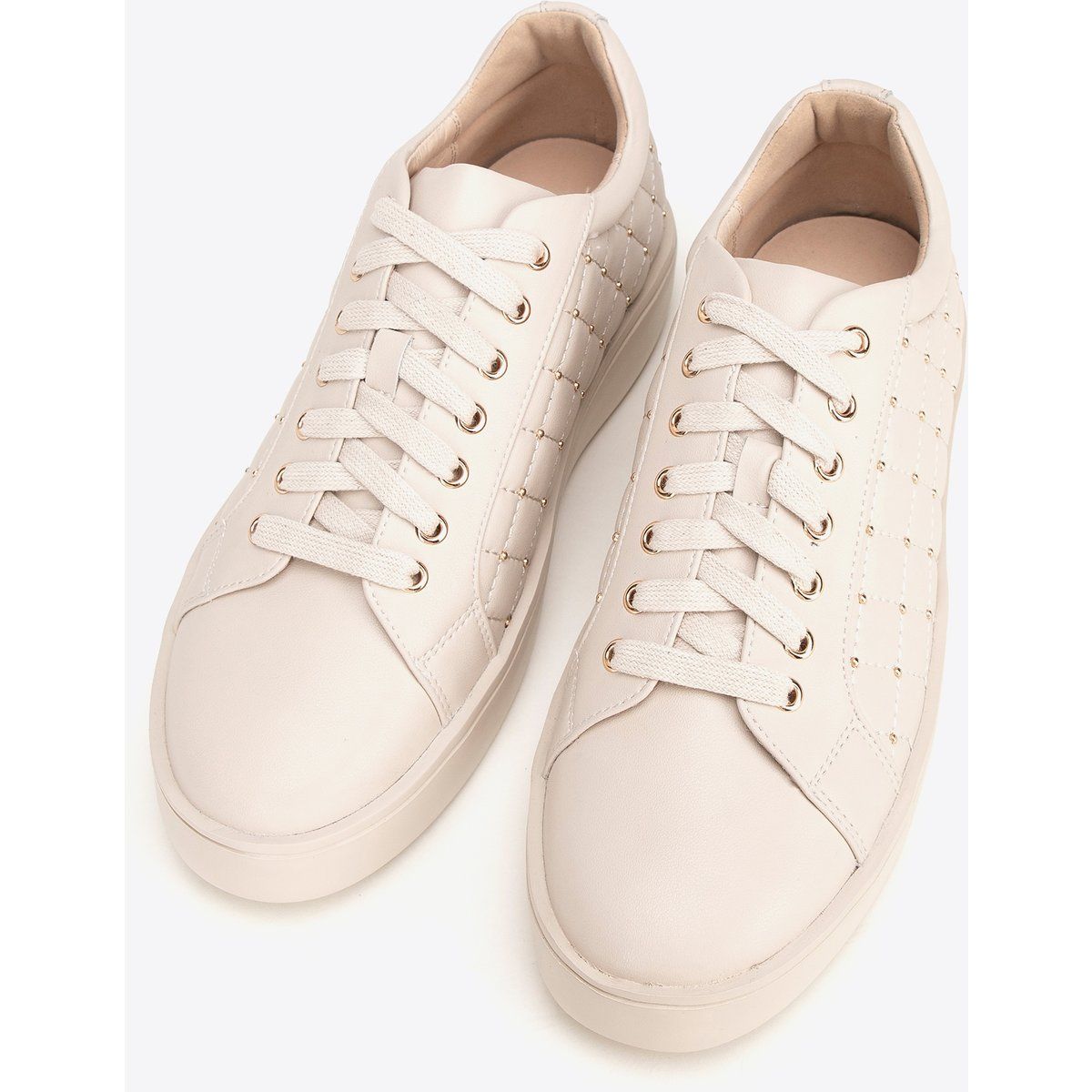 Elegante gesteppte Leder-Sneaker
