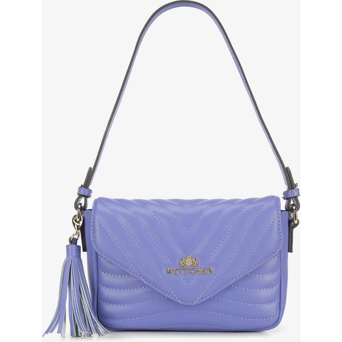 Gesteppte Ledertasche mit Quaste