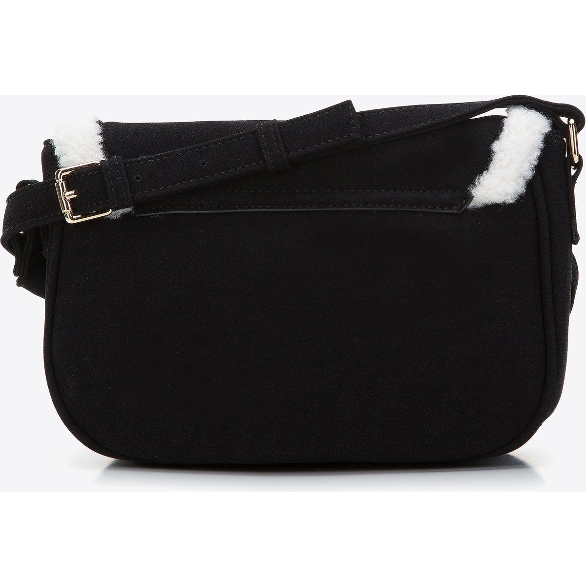 Messenger Bag mit Kunstfell-Besatz